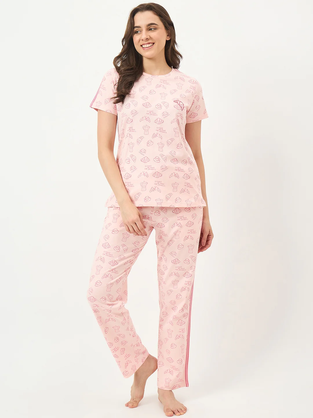 mSECRET Peach Cotton Night Suit