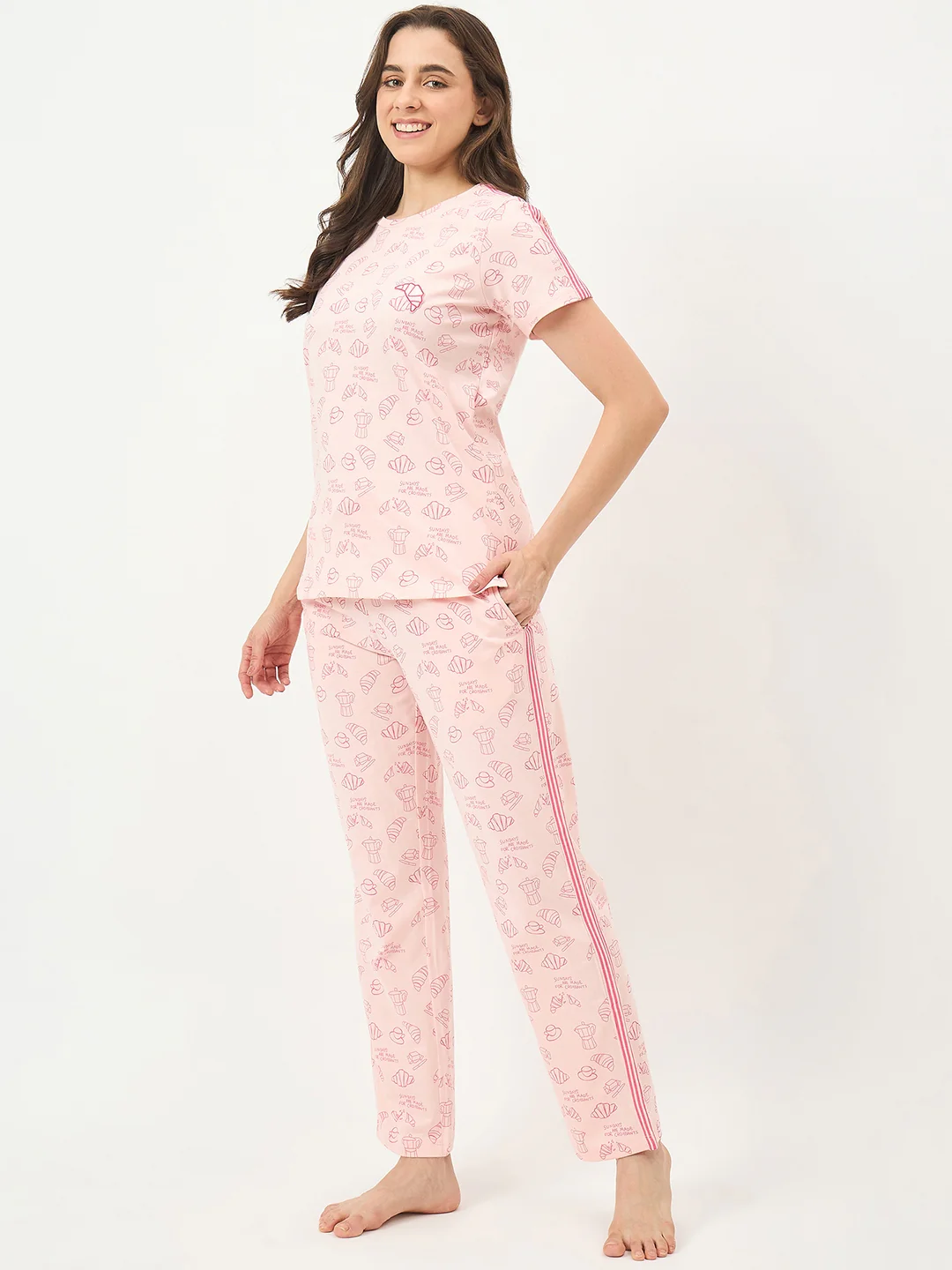 mSECRET Peach Cotton Night Suit - Image 5