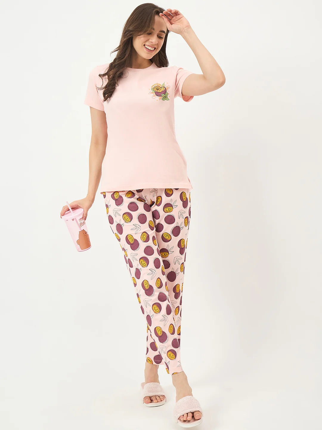 mSECRET Peach Cotton Pyjama Set - Image 3